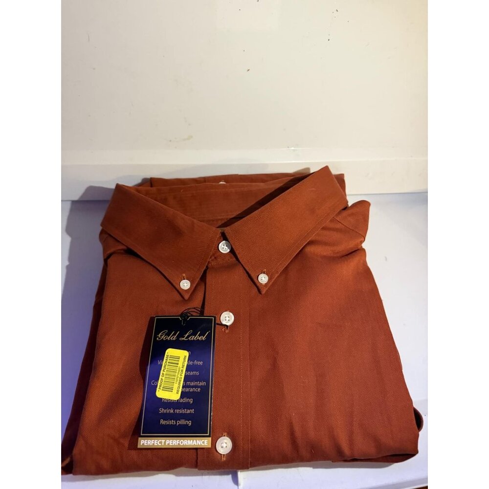 Gold Label Roundtree & Yorke 3XB Non-Iron Dress Shirt Perfect Performance 100% C